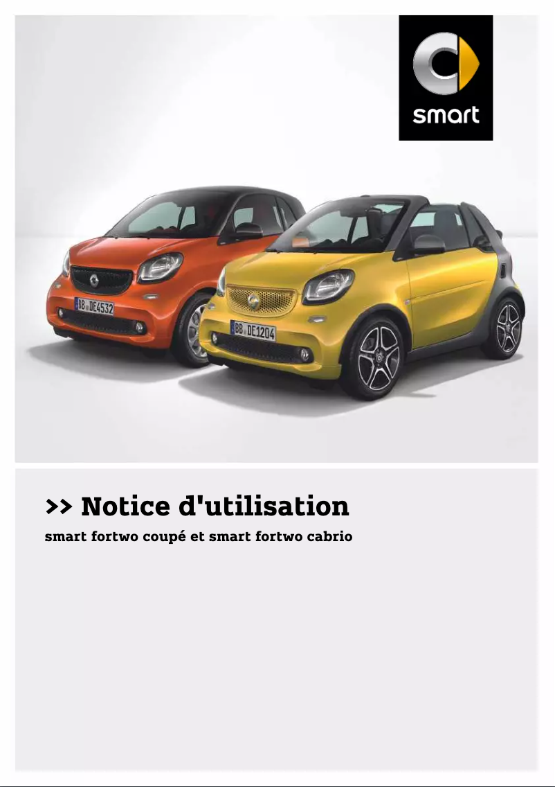Image de la première page du manuel de l'appareil Fortwo cabrio (2017)