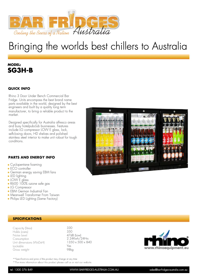 Image de la première page du manuel de l'appareil SG3H-B