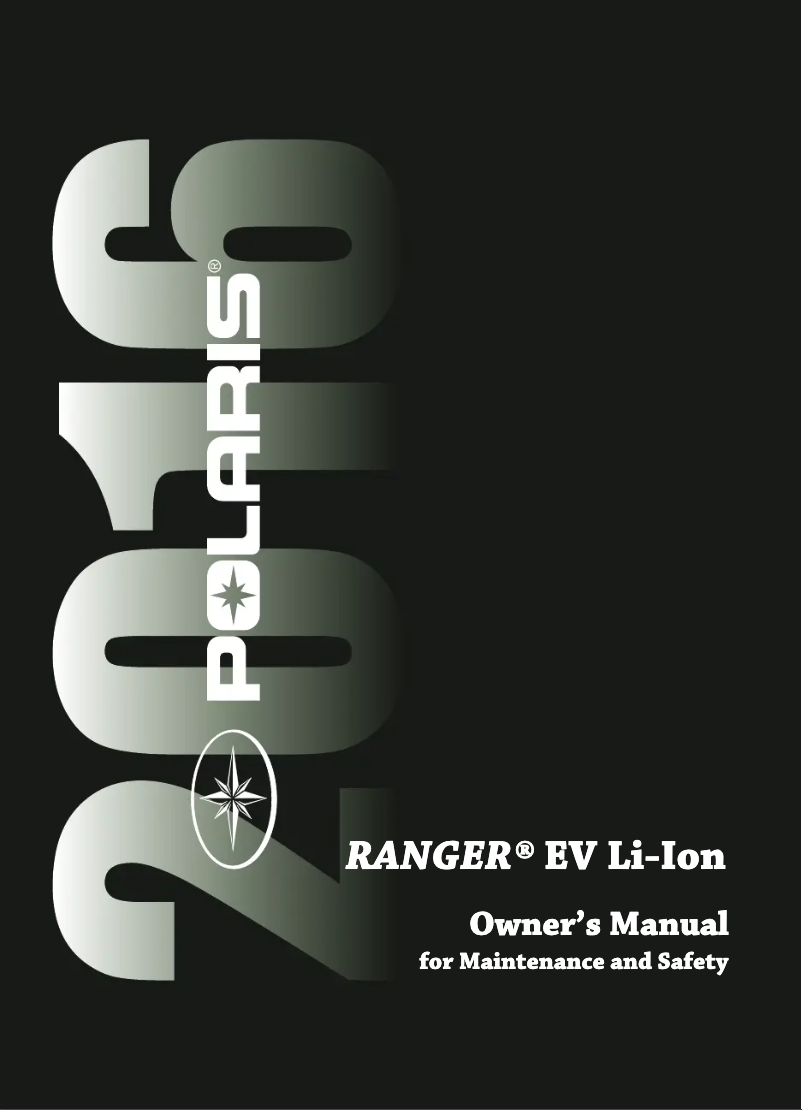 Image de la première page du manuel de l'appareil Ranger EV Li-Ion (2016)