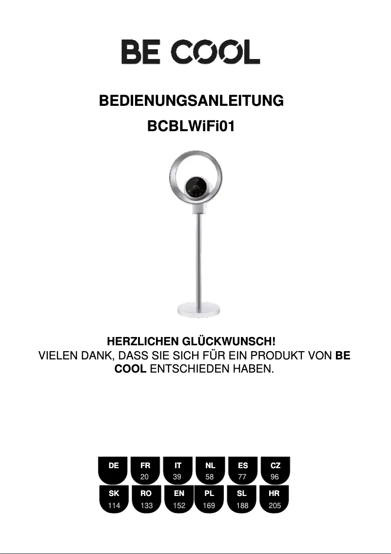 Page n°1 - Manuel utilisateur Be Cool BCBFLWiFi01