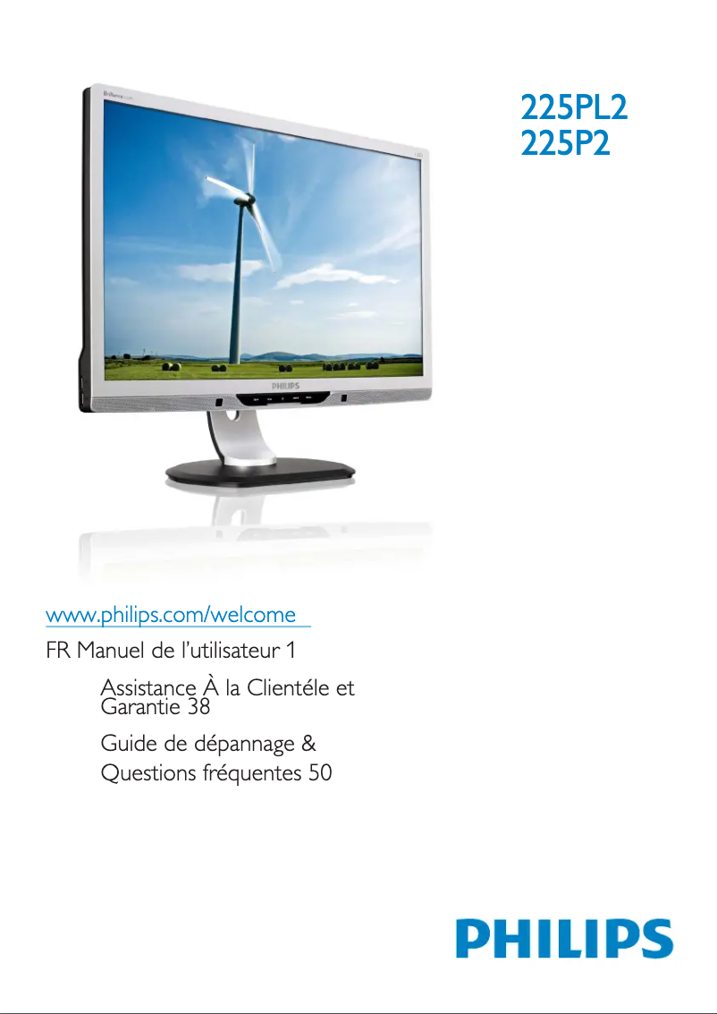 Page n°1 - Manuel utilisateur Philips Brilliance 225P2EB