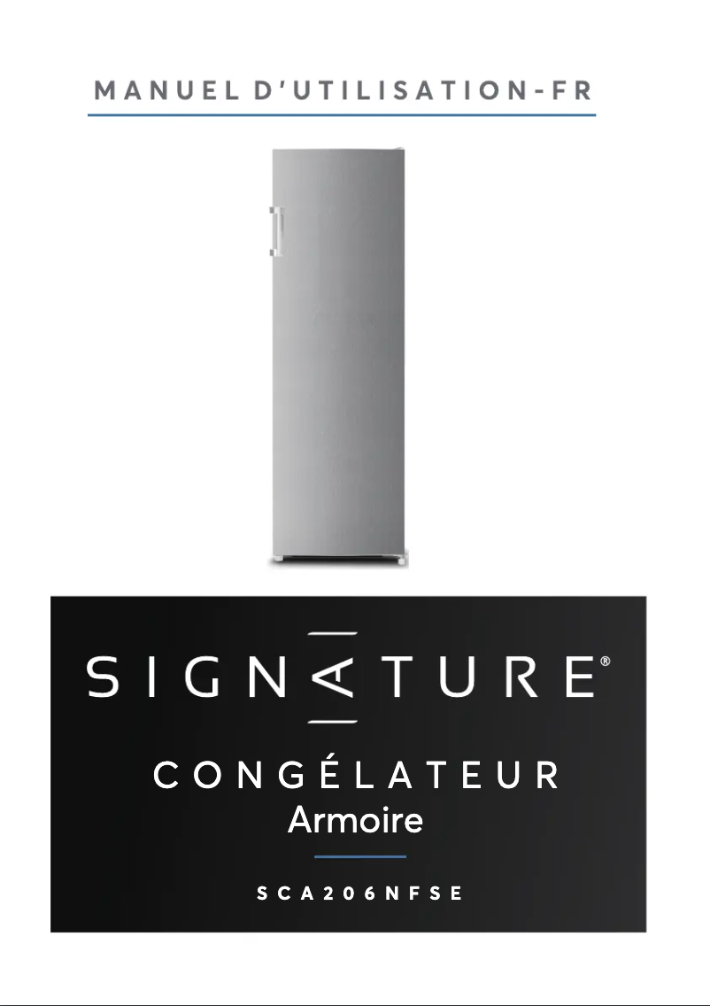 Page n°1 - Manuel utilisateur Signature SCA206NFS