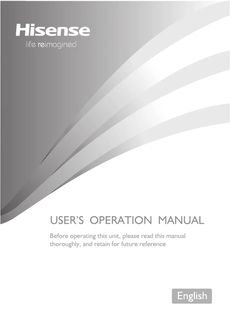 Page 1 de la notice Manuel utilisateur Hisense RB339D4WG1