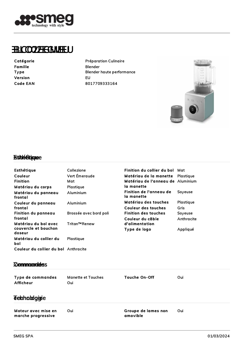 Imagen de la primera página del manual del dispositivo BLC02