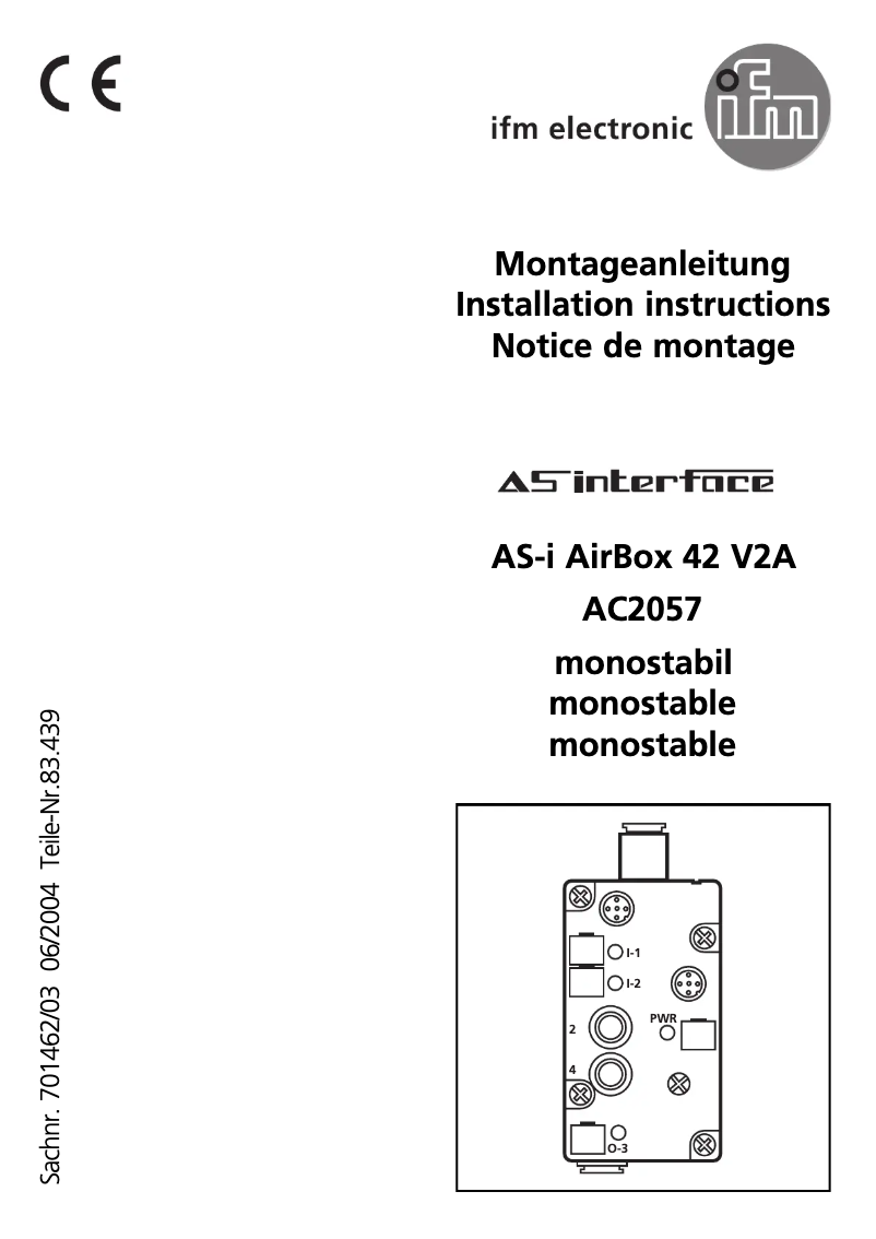 Image de la première page du manuel de l'appareil AC2057