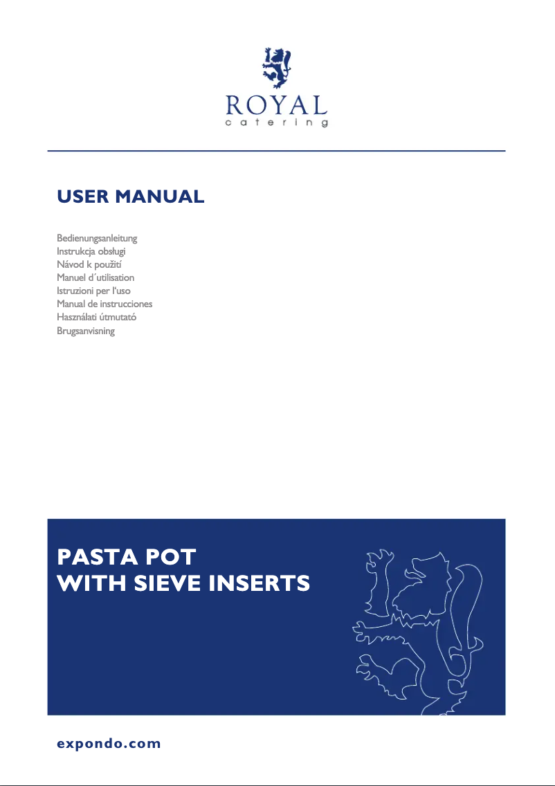 Page n°1 - Manuel utilisateur Royal Catering RCPP-450-3
