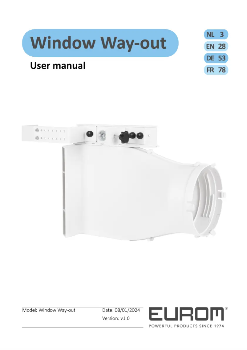 Page n°1 - Manuel utilisateur Eurom Window Way-Out