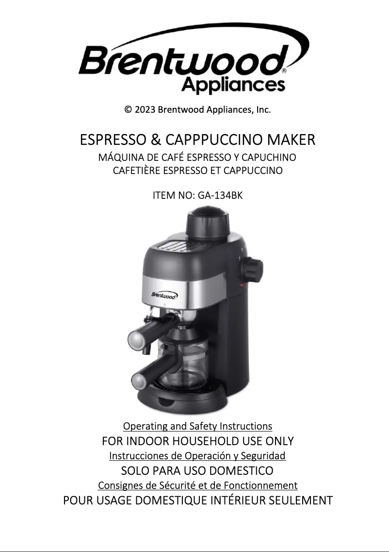 Image de la première page du manuel de l'appareil GA-134BK