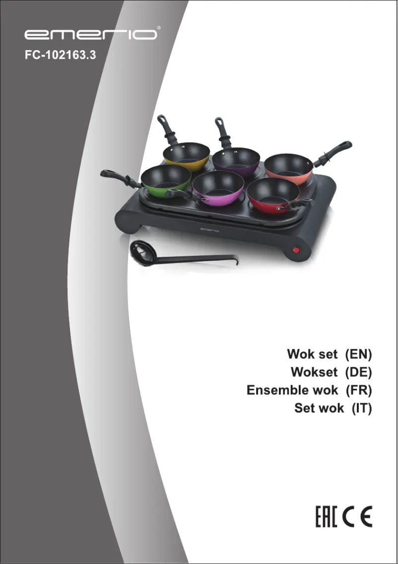 Page 1 de la notice Manuel utilisateur Emerio FC-102163.3