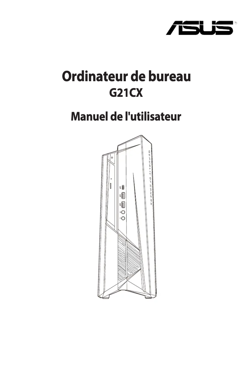 Page 1 de la notice Manuel utilisateur Asus G21CX