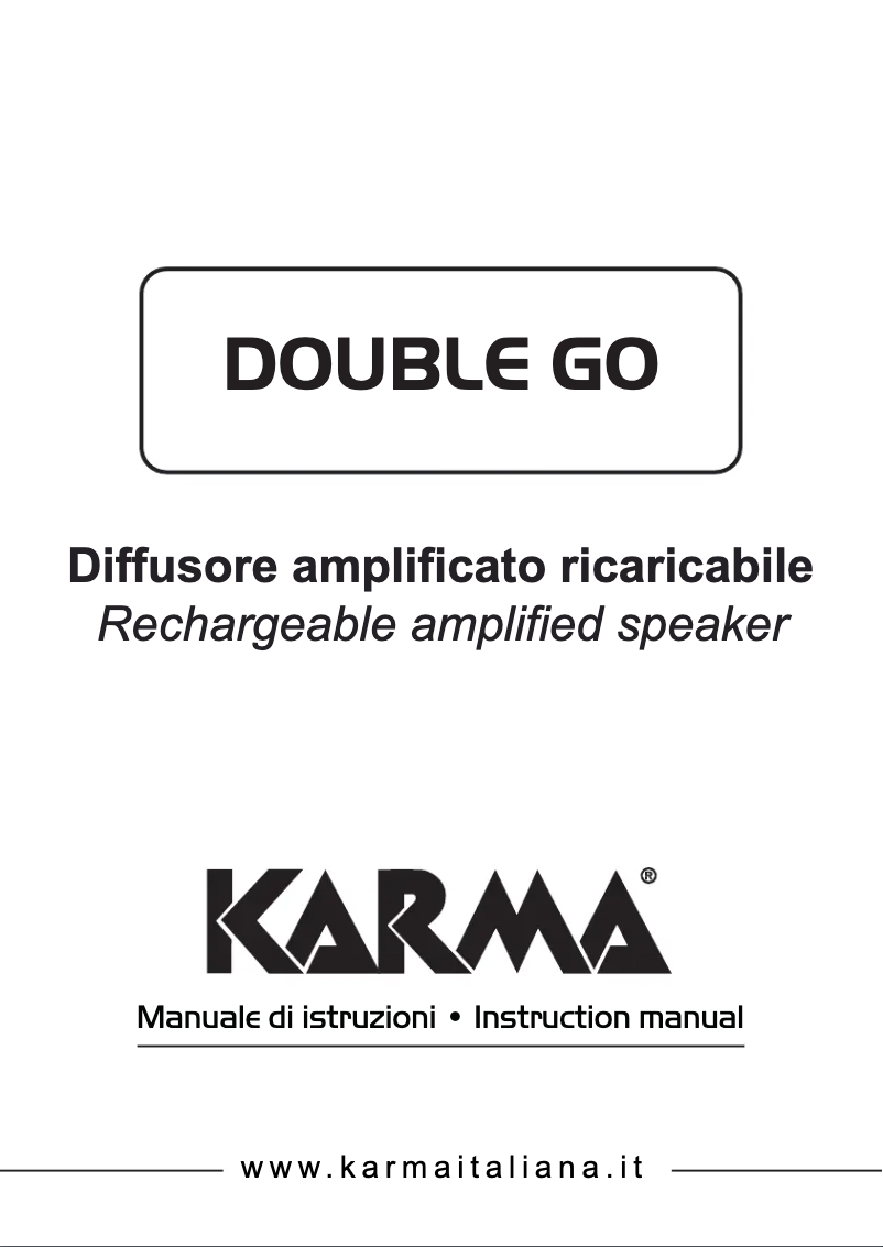 Page 1 de la notice Manuel utilisateur Karma DOUBLE GO