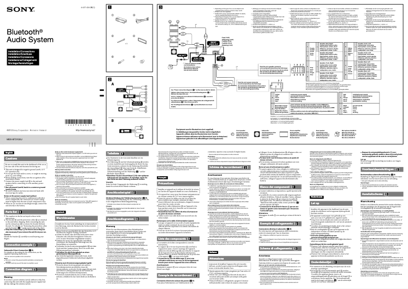 Image de la première page du manuel de l'appareil MEX-BT3100U