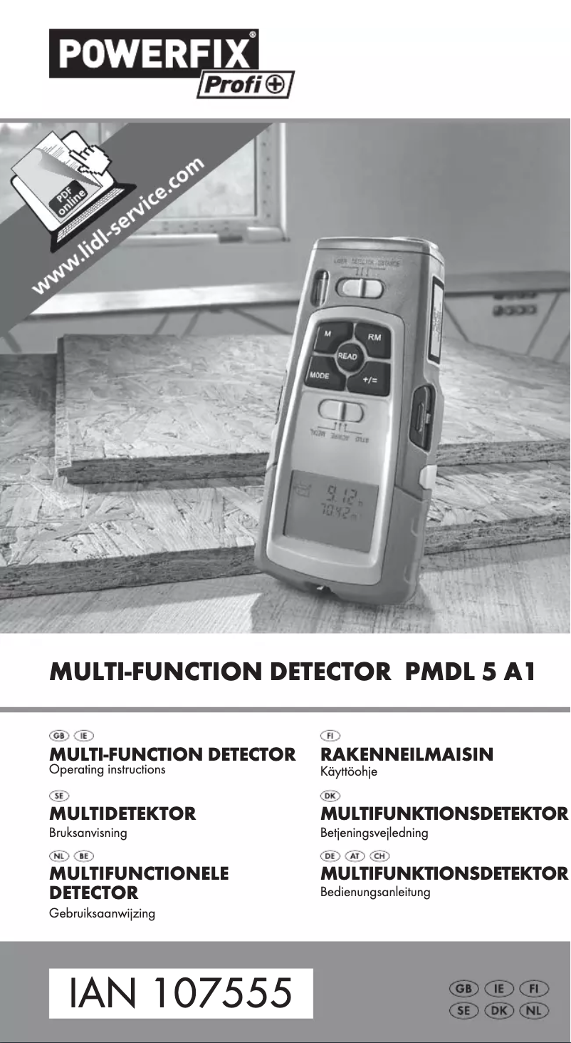 Page 1 de la notice Manuel utilisateur Powerfix PMDL 5 A1