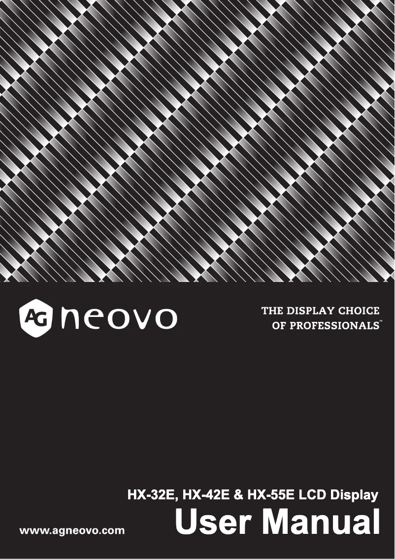 Page n°1 - Manuel utilisateur AG Neovo HX-55E