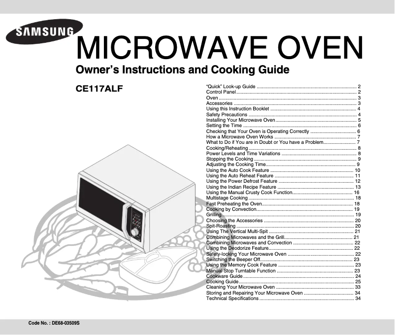 Página 1 del manual Manual de usuario Samsung CE117ALF