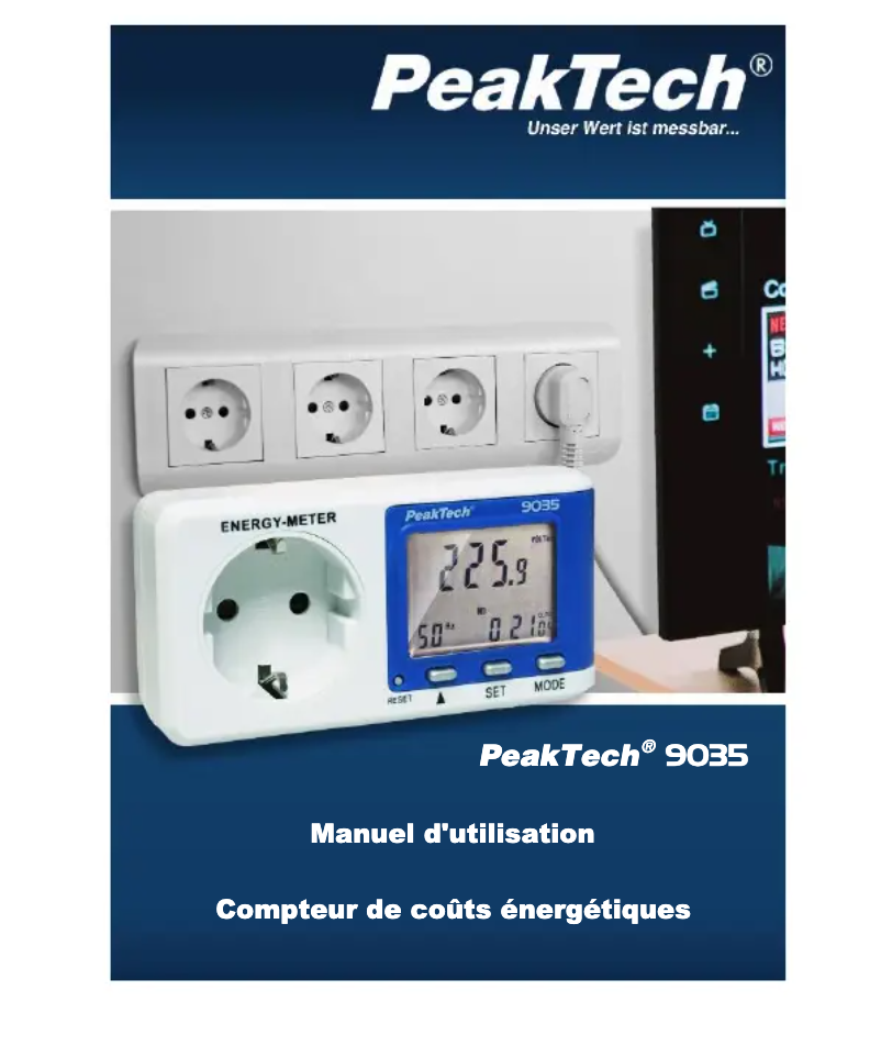 Page 1 de la notice Manuel utilisateur PeakTech 9035