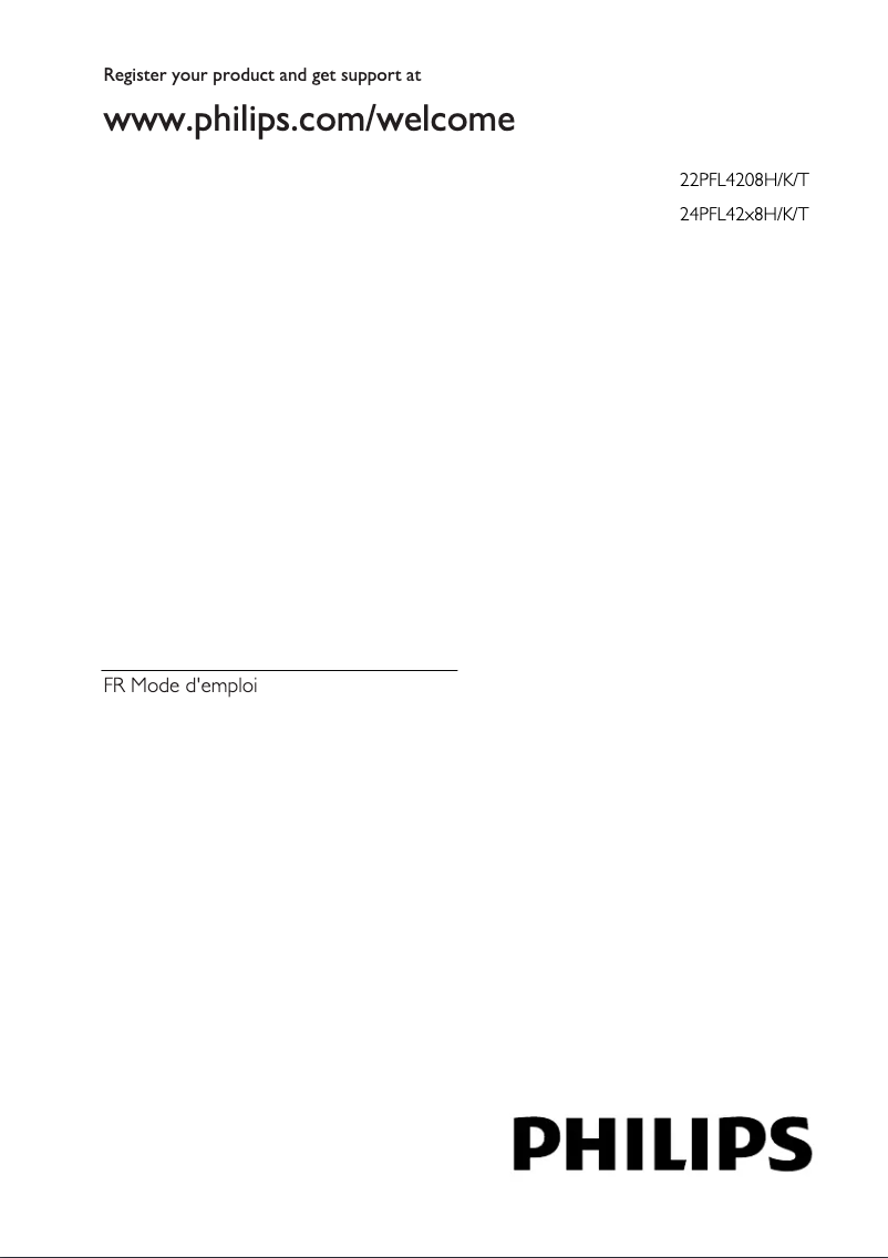 Page n°1 - Manuel utilisateur Philips 24PFL4228T