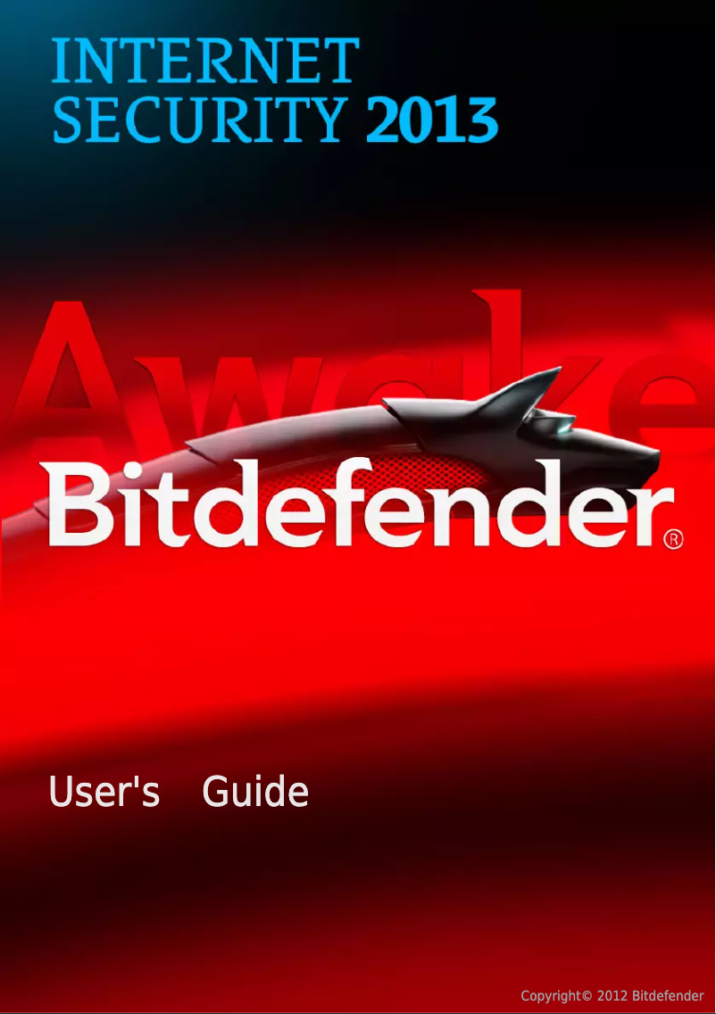 Page n°1 - Manuel utilisateur Bitdefender Internet Security (2013)