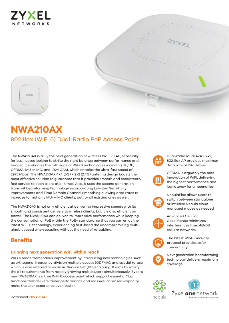 Image de la première page du manuel de l'appareil NWA210AX