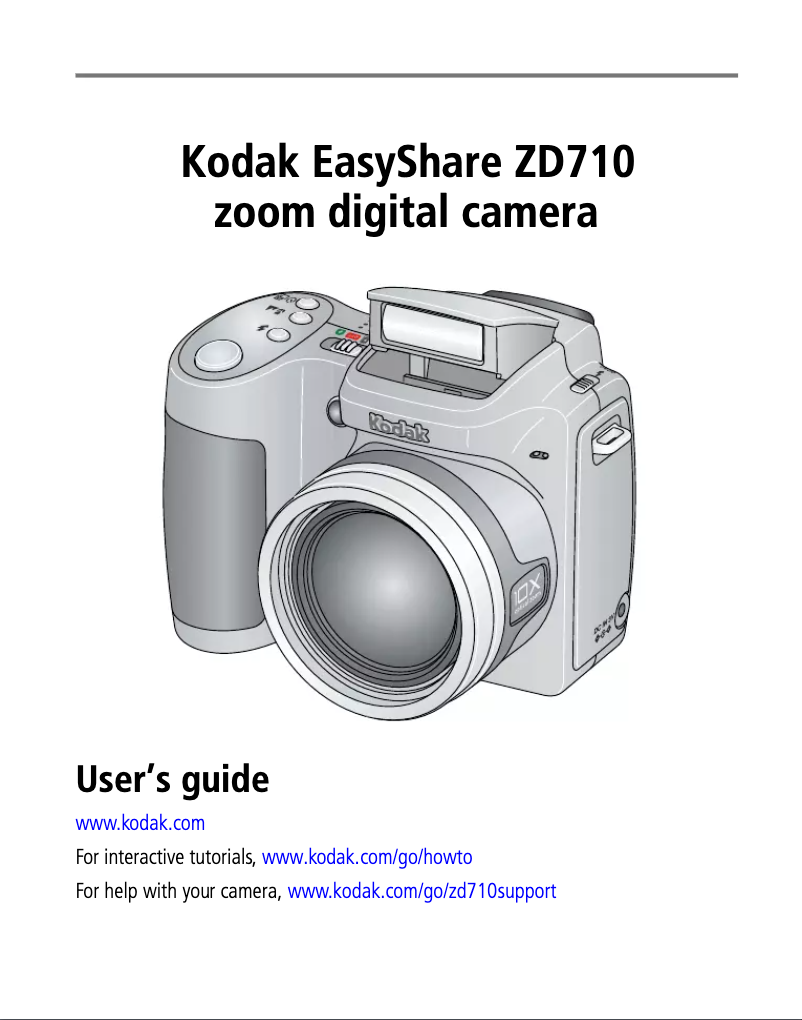 Page n°1 - Manuel utilisateur Kodak EasyShare ZD710