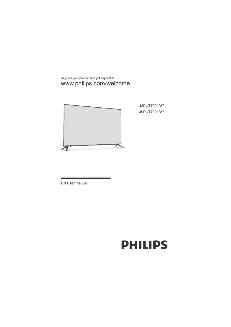 Page 1 de la notice Manuel utilisateur Philips 7000 series 43PUT7391