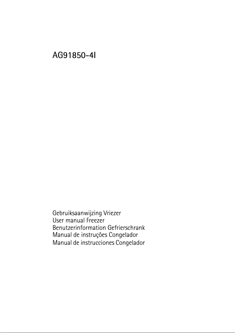 Page 1 de la notice Manuel utilisateur AEG-Electrolux Arctis G 91850-4I