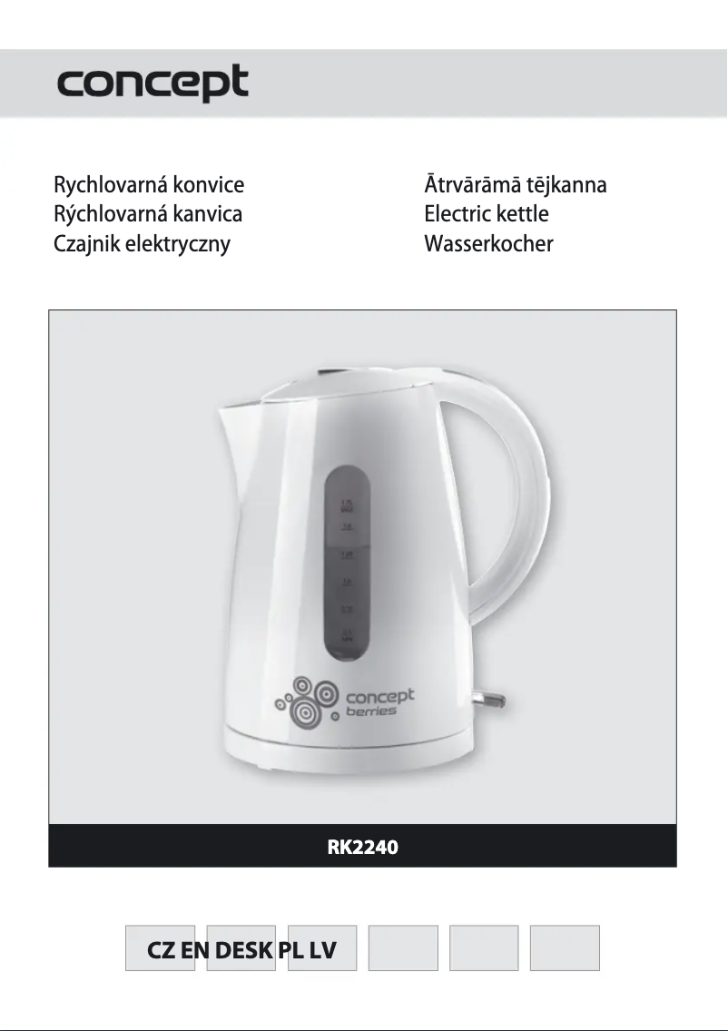 Image de la première page du manuel de l'appareil RK-2240