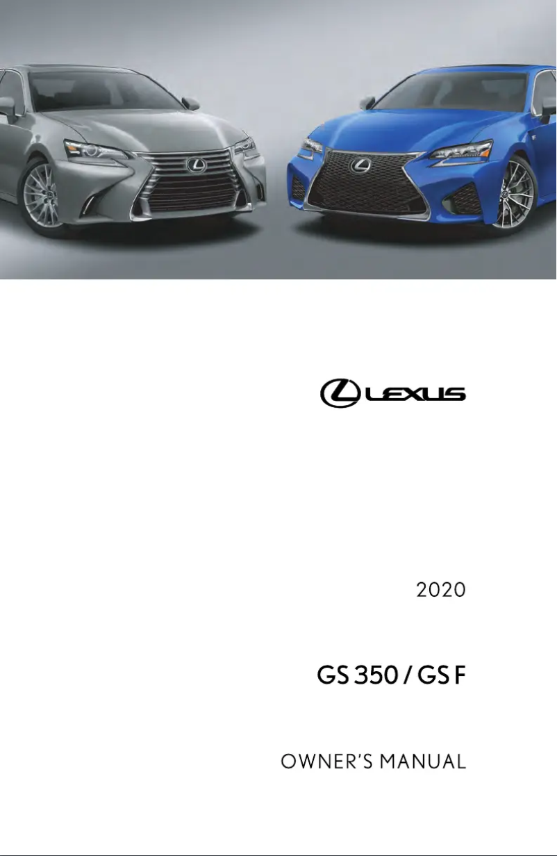 Page 1 de la notice Manuel utilisateur Lexus GS F (2020)