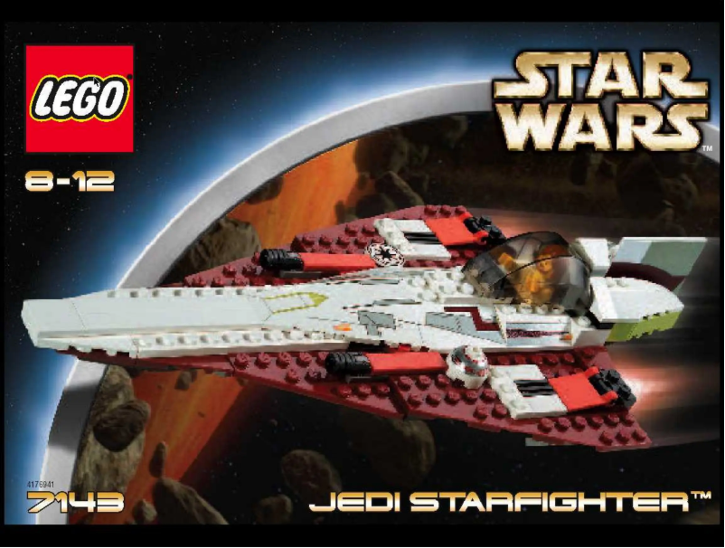 Image de la première page du manuel de l'appareil Jedi Starfighter (TM)