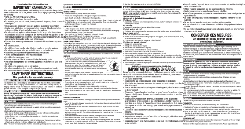 Image de la première page du manuel de l'appareil DCM2000BC