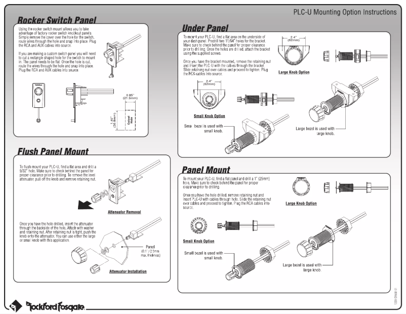 Page n°1 - Manuel utilisateur Rockford Fosgate Punch PLC-U