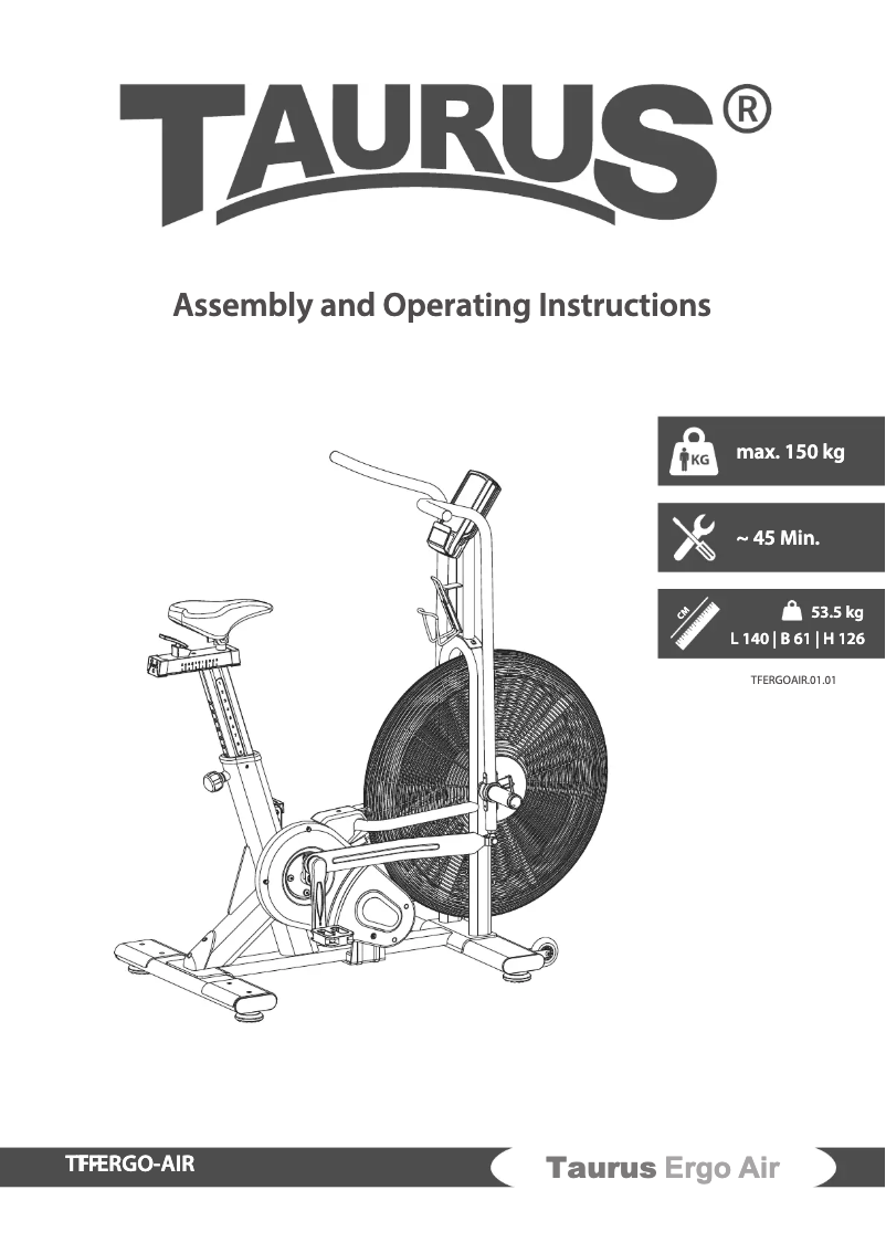 Página 1 del manual Manual de usuario Taurus Ergo Air