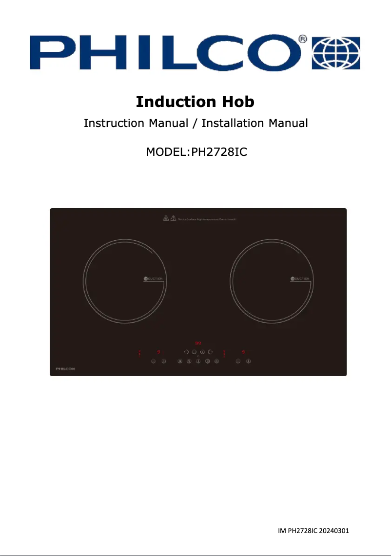 Page 1 de la notice Manuel utilisateur Philco PH2728IC