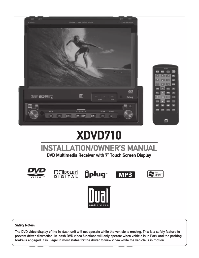 Página 1 del manual Manual de usuario Dual XDVD710