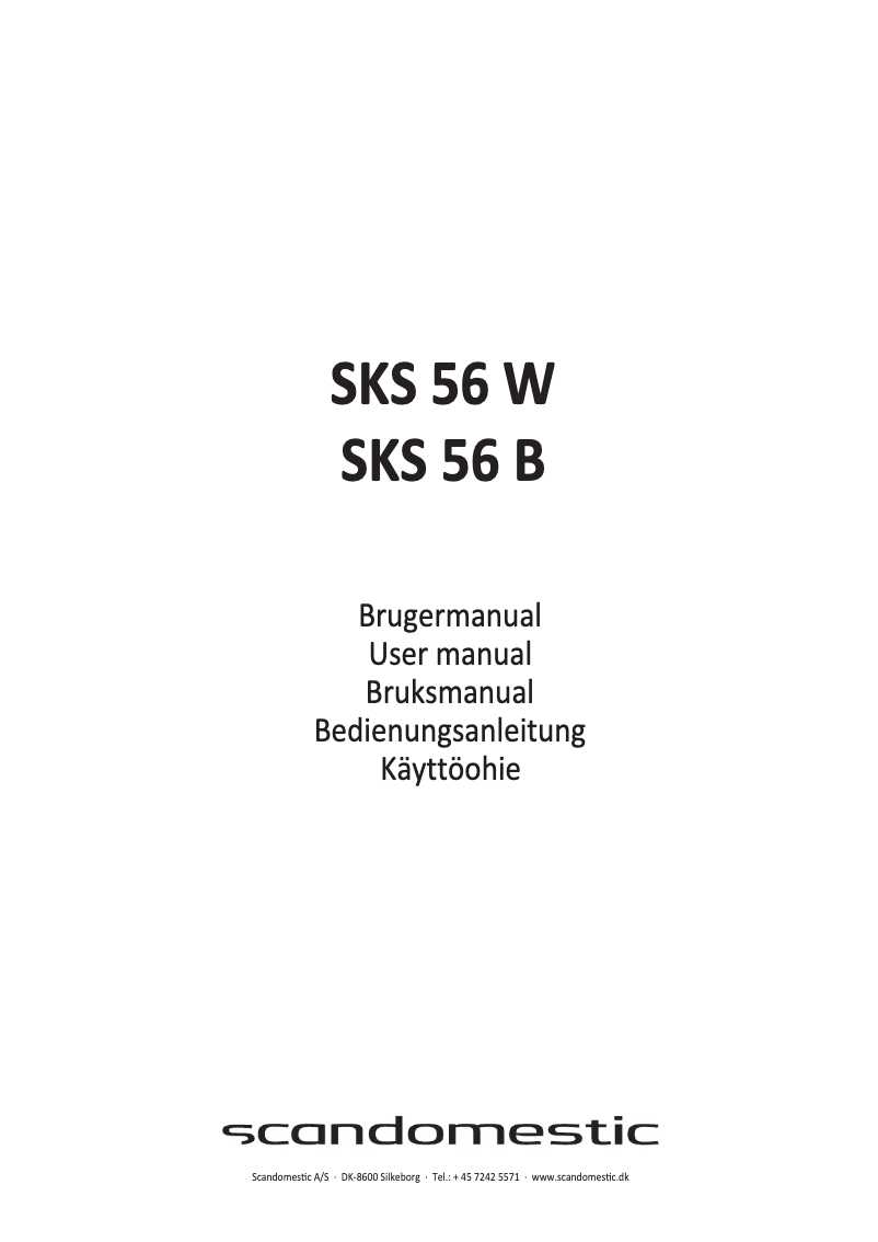 Page n°1 - Manuel utilisateur Scandomestic SKS 56 B