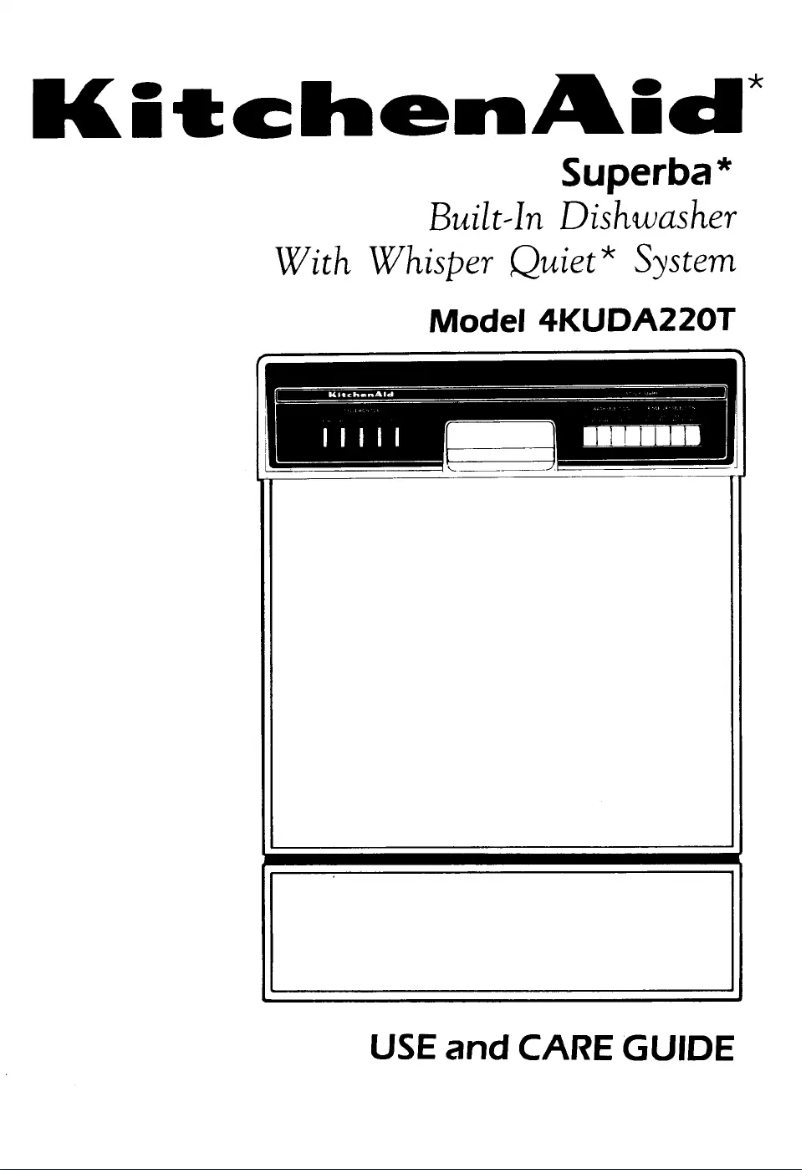 Page 1 de la notice Manuel utilisateur KitchenAid Superba 4KUDA220T3