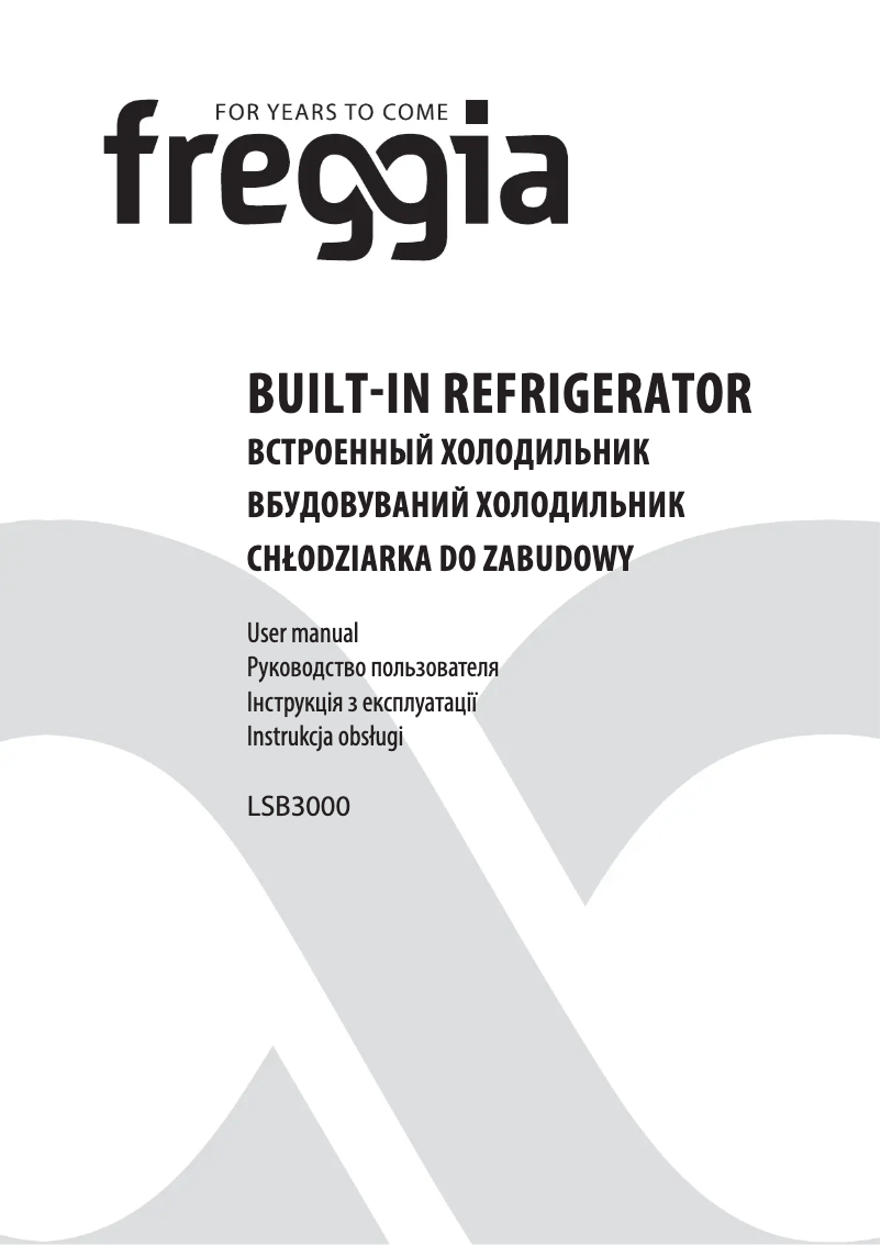 Página 1 del manual Manual de usuario Freggia LSB3000