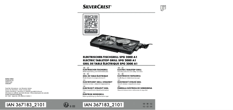 Page 1 de la notice Manuel utilisateur SilverCrest SPG 2000 A1