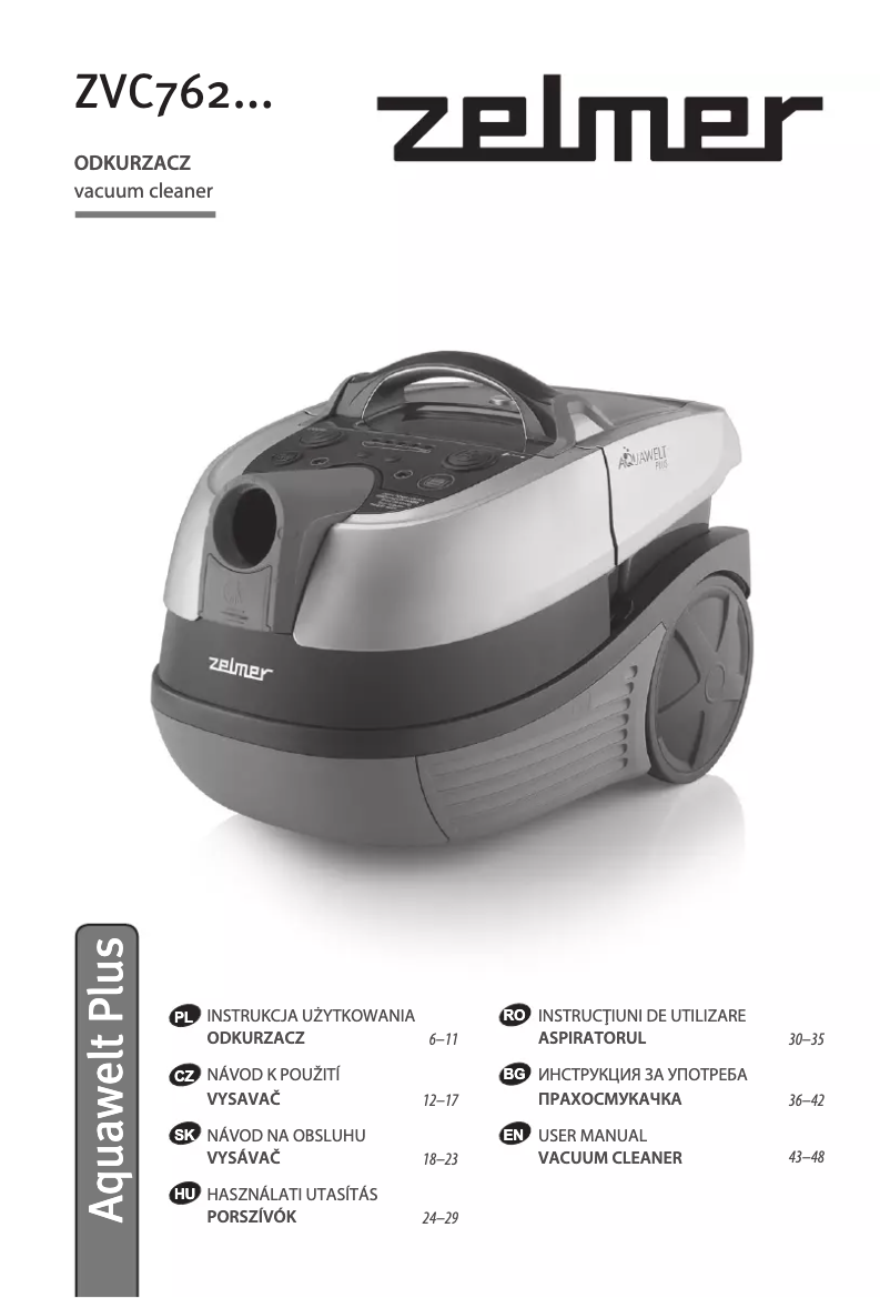 Page 1 de la notice Mode d'emploi Zelmer ZVC762SP