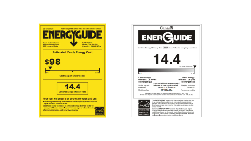 Page n°1 - Label énergétique Friedrich Chill Premier Inverter CCV18A30A