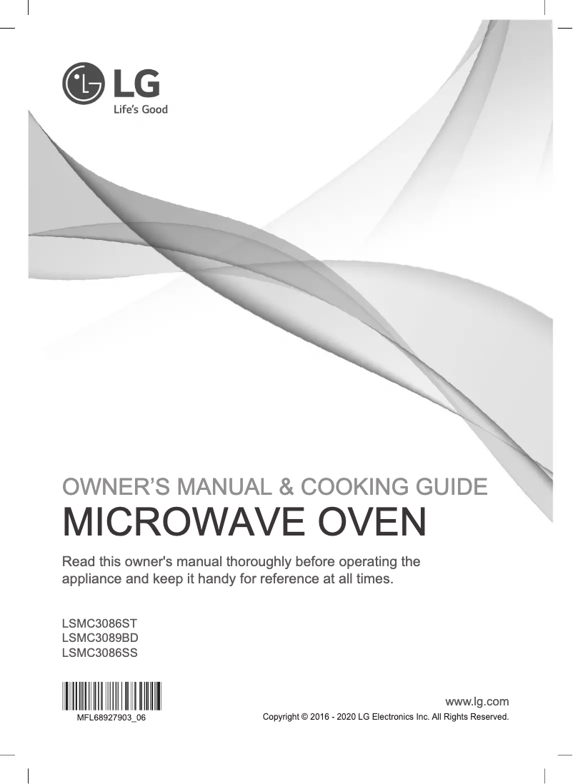 Page n°1 - Manuel utilisateur LG LSMC3086SS