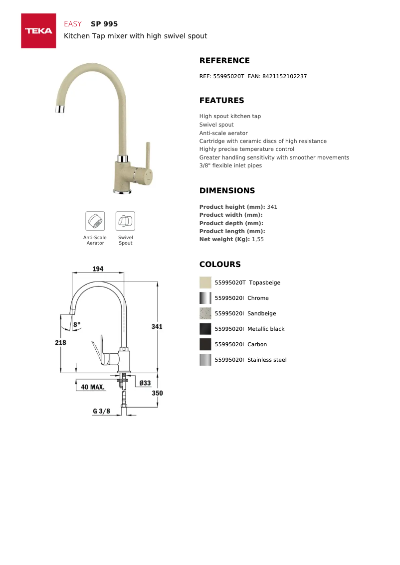 Image de la première page du manuel de l'appareil SP 995