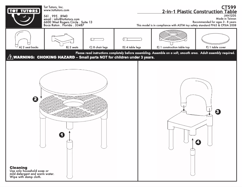 Page 1 de la notice Manuel utilisateur Tot Tutors 33487CT5992