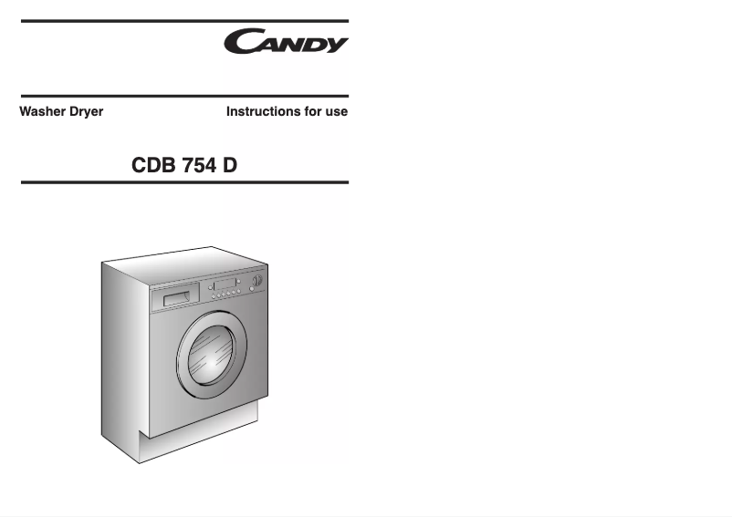 Image de la première page du manuel de l'appareil CDB 754D/1-80