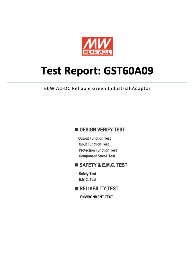 Página 1 del manual Ficha técnica Mean Well GST60A09-P1J