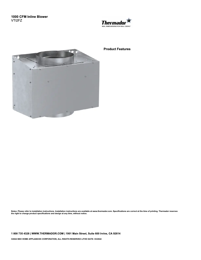 Image de la première page du manuel de l'appareil VTI2FZ