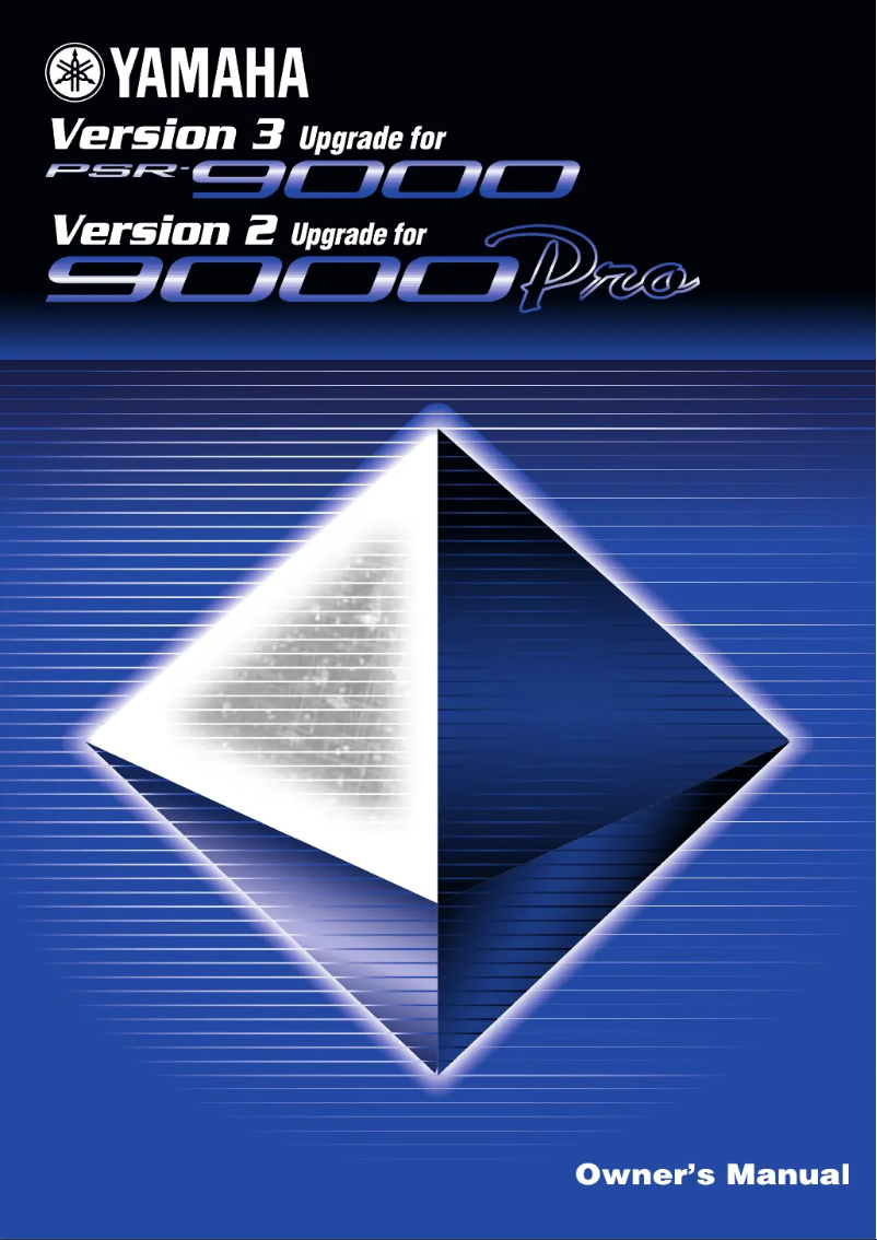 Page n°1 - Manuel utilisateur Yamaha PSR-9000