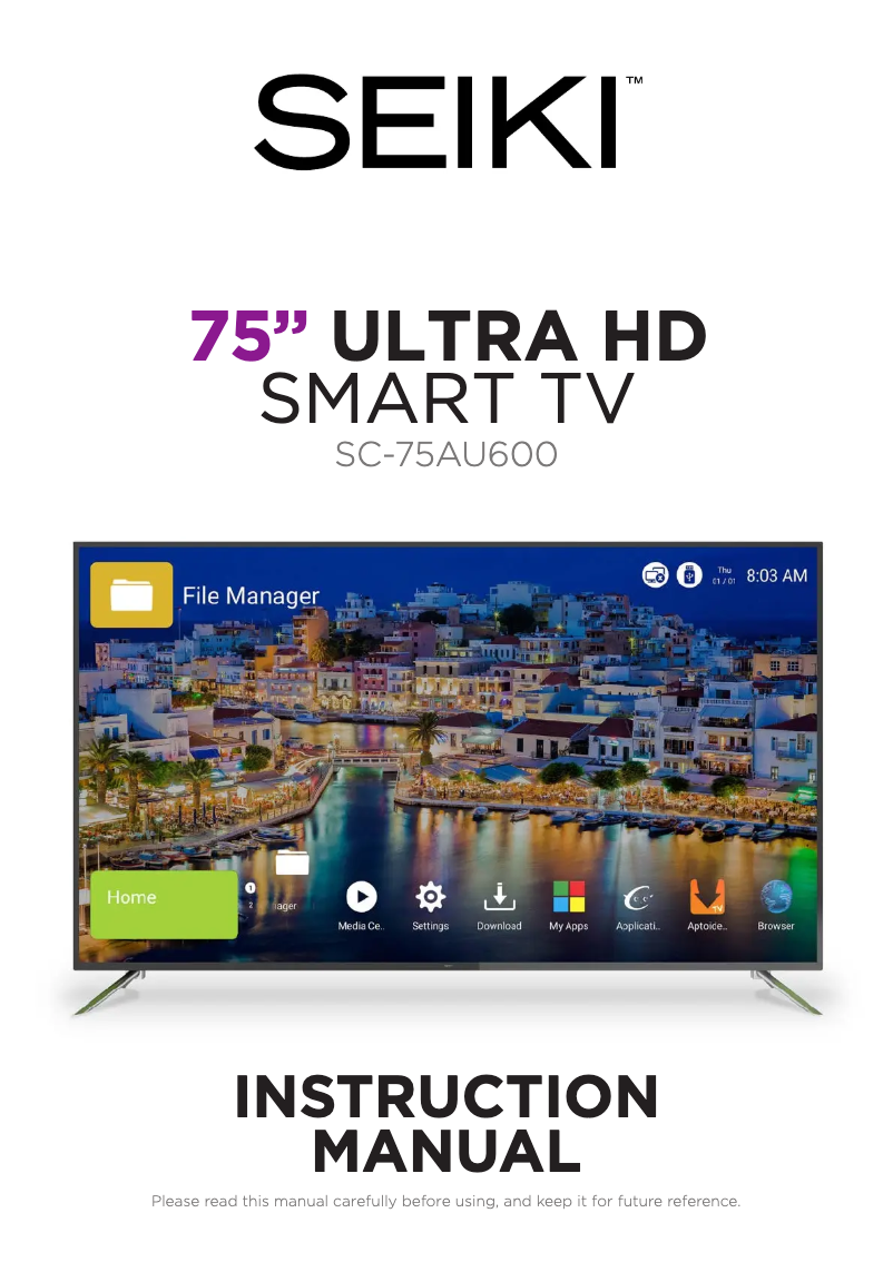 Image de la première page du manuel de l'appareil SC-75AU600