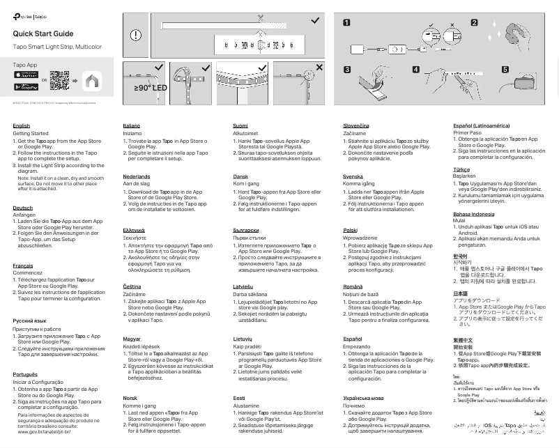 Image de la première page du manuel de l'appareil Tapo L900-10