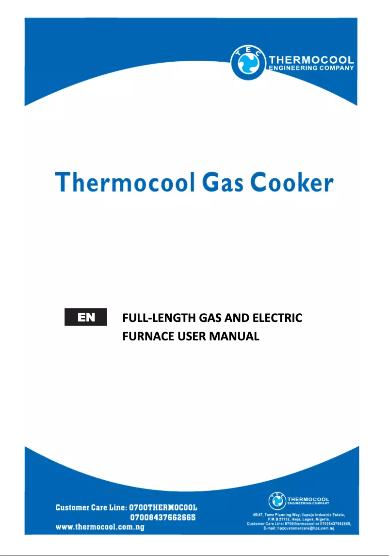Page 1 de la notice Manuel utilisateur Thermocool TLC 504G